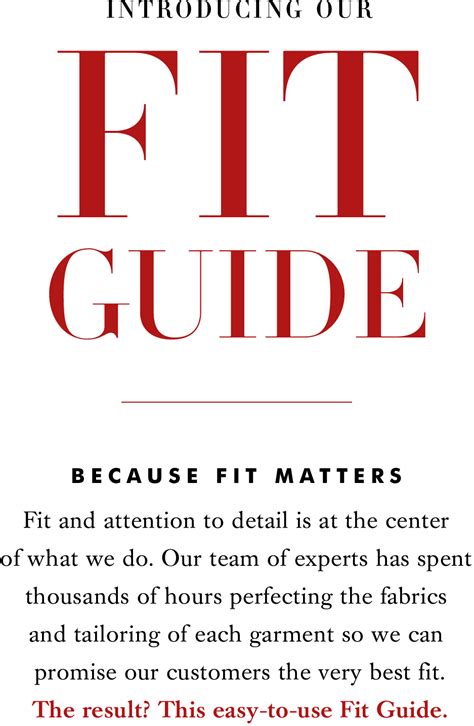 banana republic fit guide